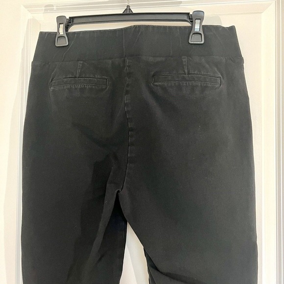 Soft Surroundings Crop Pants Medium Black Stretch Mid-Rise Straight Leg - Picture 6 of 12